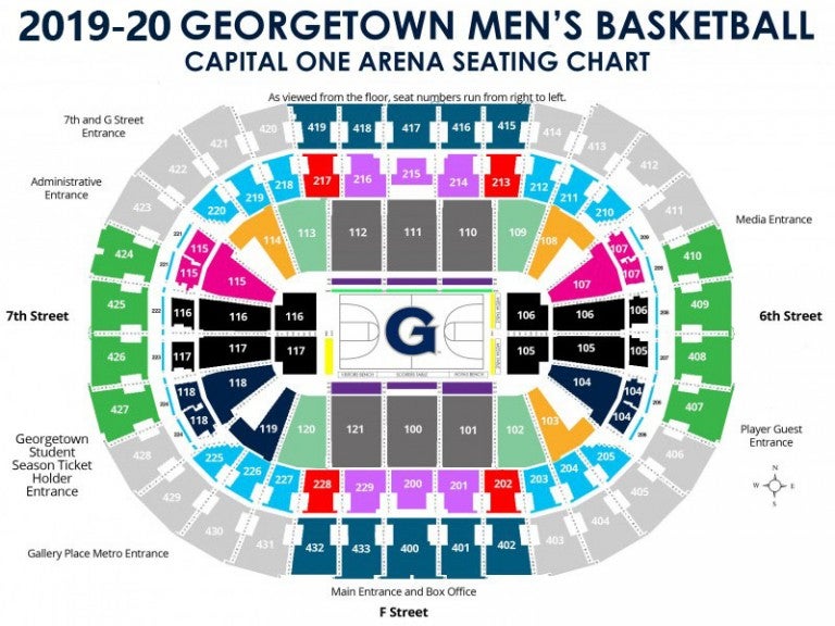 Men’s Basketball Seating Maps